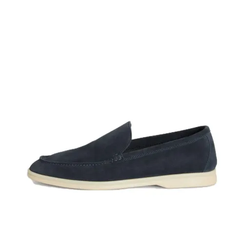 Loro Piana Summer Walk Лоферы Серый Лесной мшистый Мужской