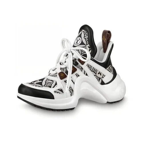 LOUIS VUITTON Archlight Low Топ Беговые кроссовки Женские Черный белый