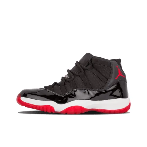 Jordan Air Jordan 11 Retro Playoffs Anti-slip Lightweight High Top Винтажные баскетбольные кроссовки Унисекс Черный Красный