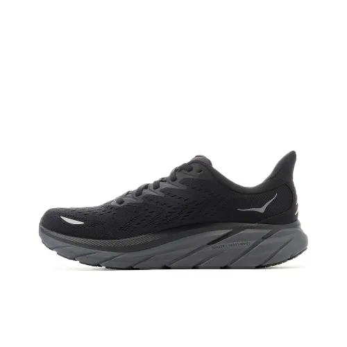 HOKA ONE ONE Clifton 8 Амортизаторы Slip-resistant устойчивые к истиранию Низкий топ Беговые кроссовки Черный