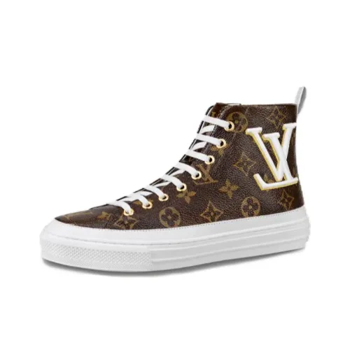 LOUIS VUITTON Stellar High Топ Скейтборд Кроссовки Женские Коричневый