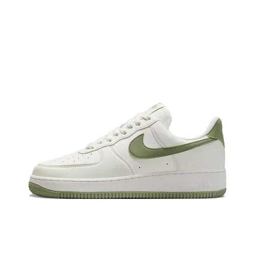 Nike Air FORCE 1 Кроссовки для скейтбординга Низкие Бело-зеленые Женские