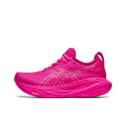 Asics Gel Nimbus 25 Low Top Марафон Беговые кроссовки Женские Ярко-розовый