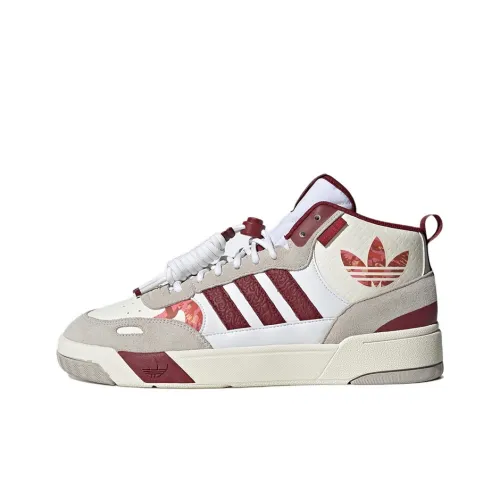 Adidas Originals Post Up Slip Resistant Abrasion Resistant Легкий MID Скейтборд Кроссовки Унисекс Белый Серый Красный