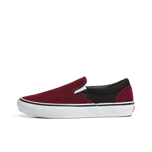Vans Slip On Series Skate Low Топ Кроссовки для скейтбординга Унисекс Красный Белый