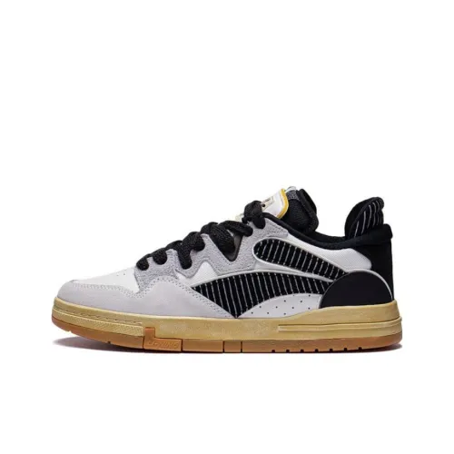 Disney x LINING Wei Wu PRO OSWALD Устойчивые к истиранию Дышащие Низкие Кроссовки для скейтбординга Мужские Белый Черный