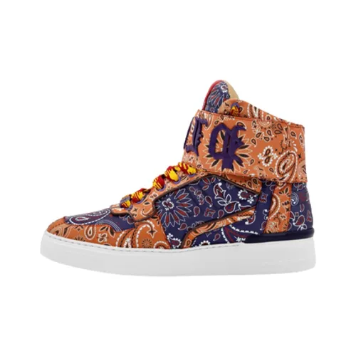 PHILIPP PLEIN Hi Топ Высокие Кроссовки для скейтбординга Унисекс Оранжевый