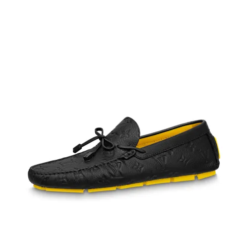 Yayoi Kusama x LOUIS VUITTON Драйвер Мокасин Обувь Повседневная обувь Мужская Черный Желтый
