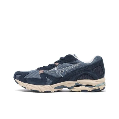 Mizuno Wave Drive Slip-Resistant Abrasion-Resistant Low-Top Беговые кроссовки Унисекс Blue