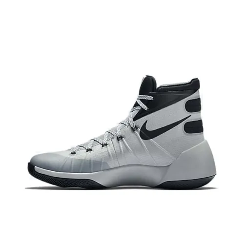 nike Hyperdunk 2015 Амортизация Противоскользящий Покрытие And Отскок Высокие Баскетбольные Кроссовки Мужские Серый Черный