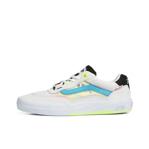 Vans Wayvee Neon Устойчивые к истиранию низкие скейтбордические кроссовки унисекс белые синие розовые