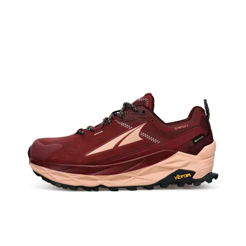 Altra Olympus 5 Амортизаторы Slip-resistant Abrasion-resistant Низкий топ Беговые кроссовки Женские Темно-красный