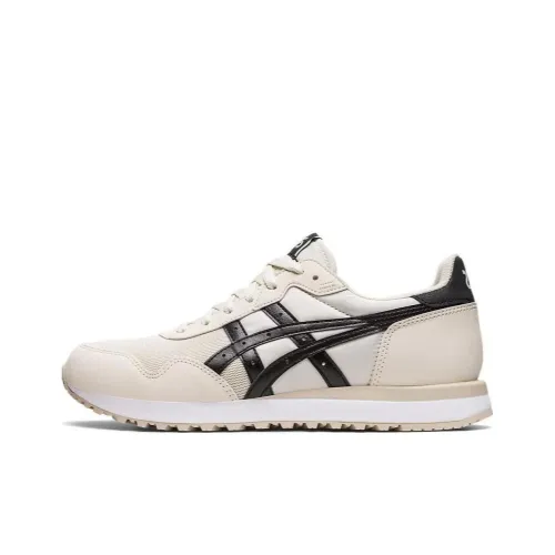 Asics Tiger Runner 2 Амортизация Износостойкие Низкие Кроссовки для Бега Унисекс Бежево-Черные