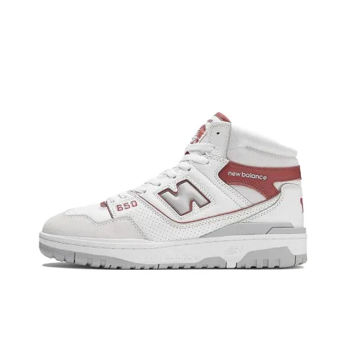 New Balance NB 650 Амортизация MID Топ Винтажные Баскетбольные Кроссовки Унисекс Белый Красный