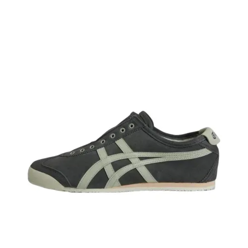 Onitsuka Tiger MEXICO 66 Slip-On Противоскользящий Устойчивый к истиранию Низкий Топ Casual Унисекс Серый