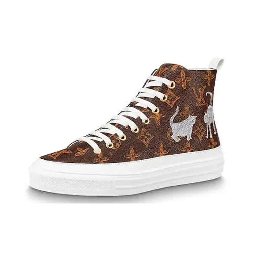 LOUIS VUITTON Stellar High Топ Стильные Скейтбординги Женские Коричневый