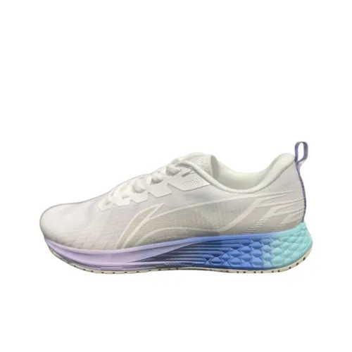 LiNing Red Hare 4 Противоскользящие Устойчивые к износу Низкие Беговые кроссовки Женские Белые Синие Фиолетовые