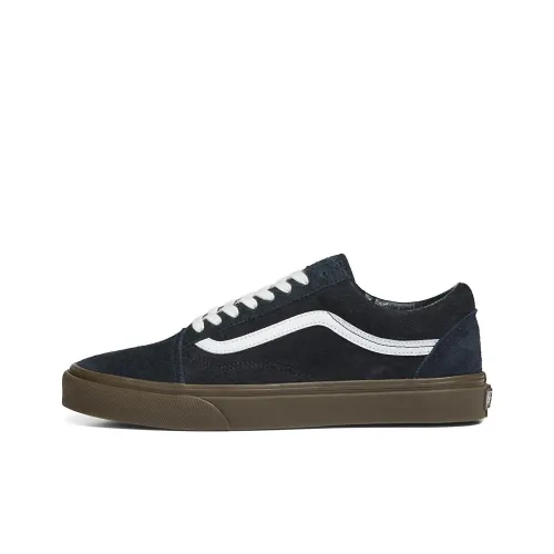 Vans Old Skool Collection Hairy Low Топ Скейтборд Кроссовки Унисекс Синий Коричневый