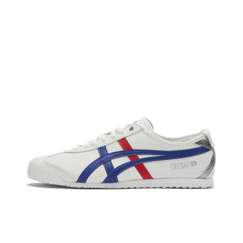 Onitsuka Tiger MEXICO 66 Противоскользящий устойчивый к истиранию низкий топ повседневная городская обувь для поездок беговая обувь унисекс белый и синий