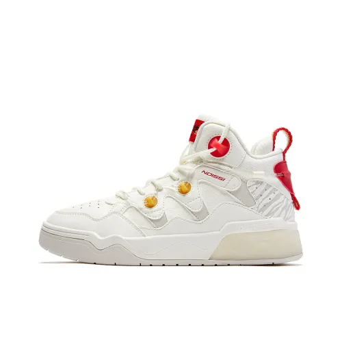 QIAODAN Baihu 3,0 Термический Slip-resistant Амортизация Высокий Топ Скейтборд Кроссовки Женские Красный Белый