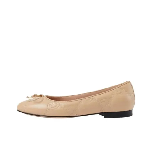 GUCCI GG Matelassé Балетки Женские Бежевый