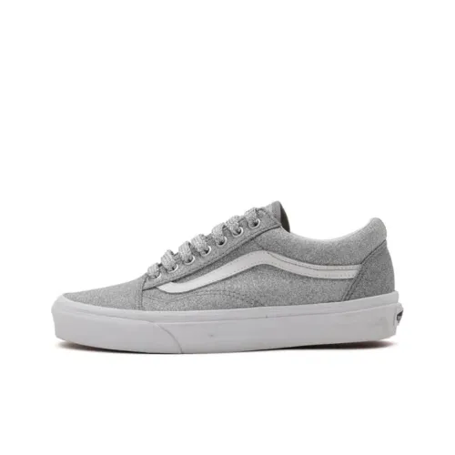 Vans Old Skool Collection Низкие Кроссовки для Скейтбординга Унисекс Серебристо-Белые