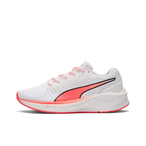 PUMA Aviator Slip-resistant Abrasion-resistant Low-top Беговые кроссовки Женские Белые Розовые