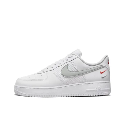 Nike Air FORCE 1 Slip-on Устойчивый к истиранию Низкий Топ Скейтбординг Белый Серебряный