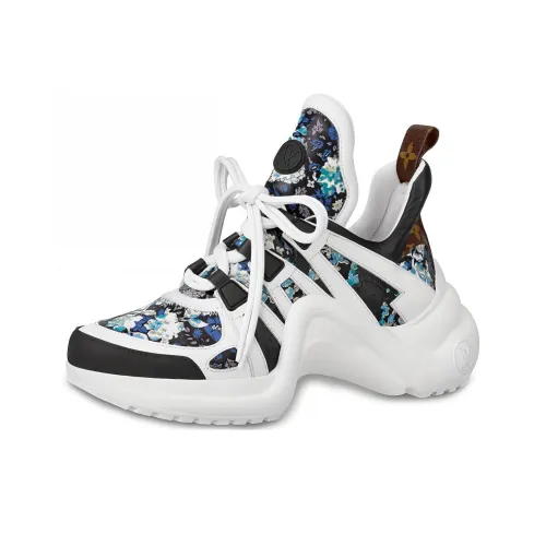 LOUIS VUITTON Archlight Low Топ Толстоподошвенные кроссовки Женские Синий Черный