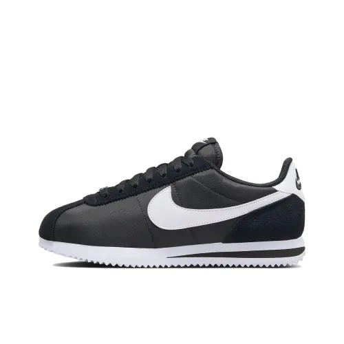 Nike Cortez Low Топ Повседневный Городской Коммутирование Беговые кроссовки Женские Черный Белый