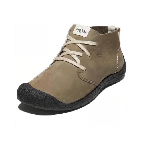KEEN Mosey Chukka Кожа Slip-resistant MID Топ Уличная обувь Мужская Темно-оливковый