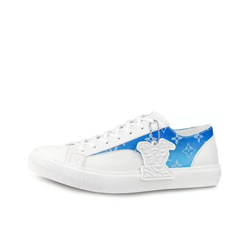LOUIS VUITTON Tattoo Low Топ Стильные Скейтбординги Мужской Синий Белый