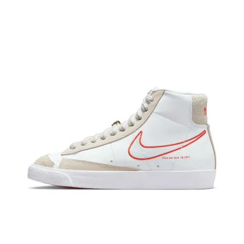 Nike Blazer 77 SE MID Топ Скейтборд Кроссовки Женские Бежевый Белый Красный
