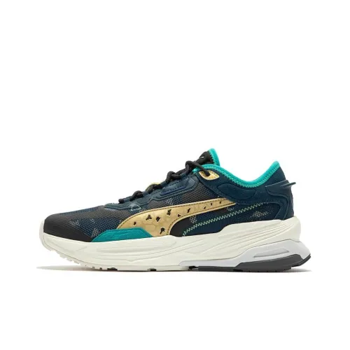 PUMA Extent Nitro EK Balam Противоскользящий Устойчивый к истиранию Низкий Топ Марафон Беговые кроссовки Унисекс Синий Черный