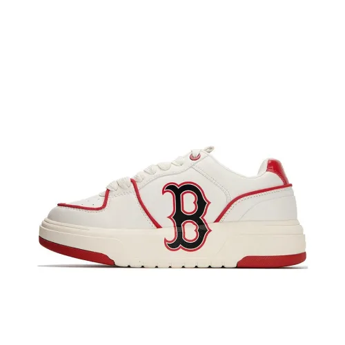 MLB Chunky Liner Slip-Resistant Амортизация Устойчивость к износу Легкий Низкий Топ Скейтборд Кроссовки Unisex Белый Красный