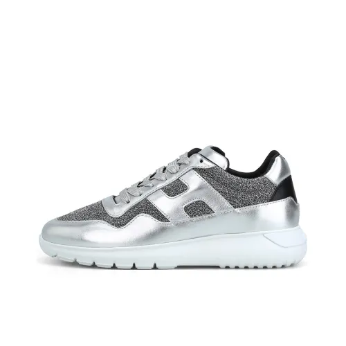 HOGAN Interactive³ Low Топ Спортивная Повседневная Обувь Женская Серебряный Черный