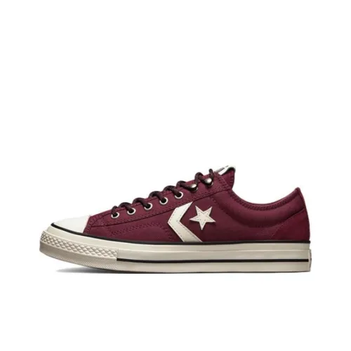 Converse Star Игрок 76 противоскользящие устойчивые к истиранию и сбалансированные низкие кроссовки для скейтбординга унисекс бордового цвета