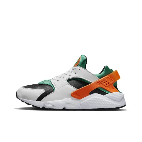 Nike Air Huarache Шок Абсорберы Противоскользящие Устойчивые к Износу Низкий Топ Беговые кроссовки Мужские Белые Зеленые
