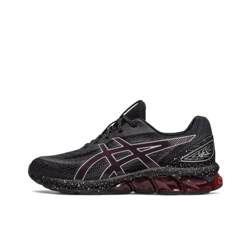 Asics Gel Quantum 180 7 Износостойкие Дышащие Низкие Кроссовки для Бега Черные Красные
