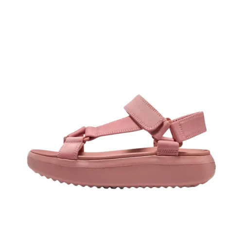 Skechers Песочный цвет Платформа Спортивные Сандалии Женские Розово-красные