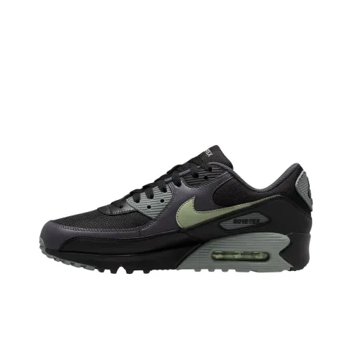 Nike Air Max 90 Low Топ Повседневная обувь Унисекс Черный Зеленый