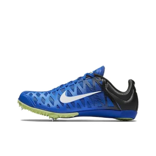 Nike Zoom Maxcat 4 Амортизация Противоскользящие Низкие Беговые кроссовки Мужские Синий Черный