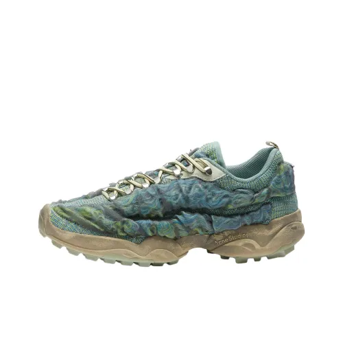 Acne Studios Bubba Низкий топ Повседневная обувь Мужская Синий Зеленый