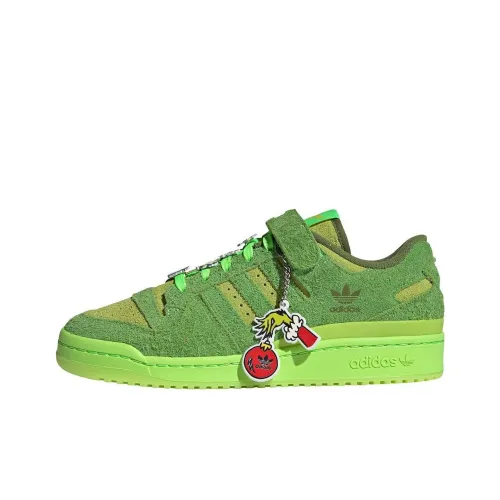The Grinch x Adidas Originals FORUM Grinch Low Топ Скейтборд Кроссовки Унисекс Зеленый