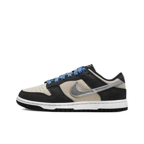 Nike Dunk Low Топ Скейтборд Кроссовки Женские Черные Синие
