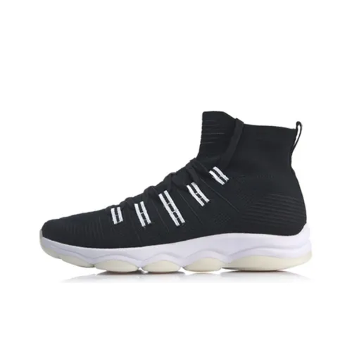 Подкладка Wujie Дышащий Высокий Топ Винтажные Баскетбольные Кроссовки Мужские Стандартные Черные