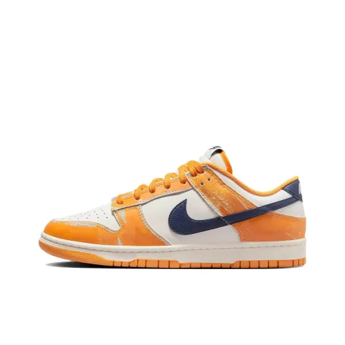 Nike Dunk Low 'Wear And Tear' Устойчивые к истиранию Дышащие Низкие Кроссовки для скейтбординга Оранжевые Белые