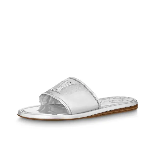 LOUIS VUITTON Магнитные Тихие Слипоны Женские Серебряные