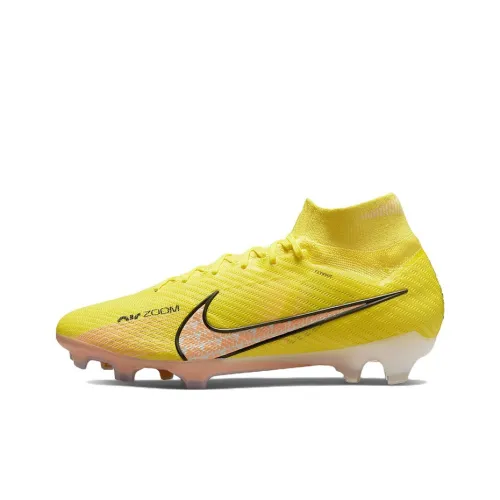 Nike Mercurial Superfly 9 Elite FG Твердый грунт Природная трава Футбольные бутсы Унисекс Желто-розовый