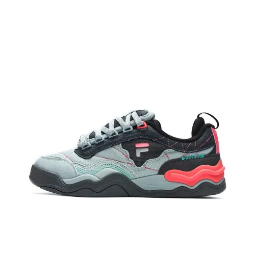 FILA FUSION KICK Wave Bottom Sneakers Low Топ Кроссовки для скейтбординга Женские Серый Синий